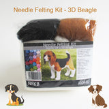 Needle Felting DIY Kit - 3D Dog (Beagle)