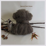 100 grams Natural Colour Wool Roving - Dark Grey
