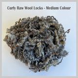 Wool Locks - Natural colour curly wool locks