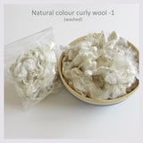 Wool Locks - Natural colour curly wool locks