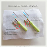 Needle Felting Tools - Single wooden handle