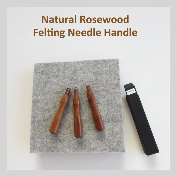 Needle Felting Tools - Single wooden handle (Rosewood)