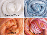 Merino & Mulberry Silk Blend Sliver – 5 Colours | 15g