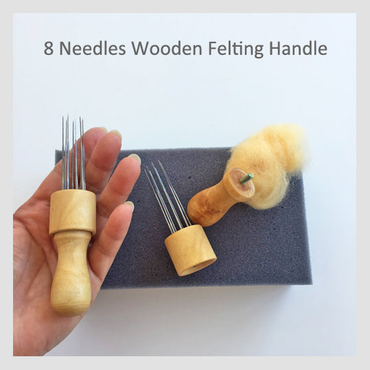 8 Needles Felting Handle - Wooden