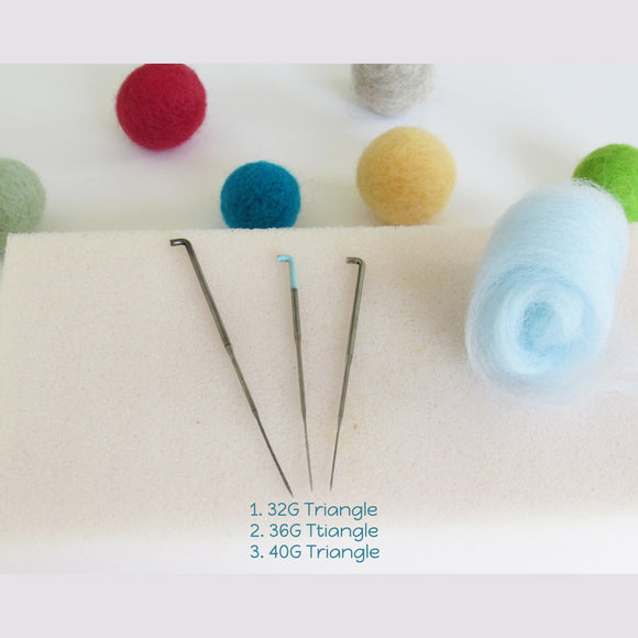 6 Felting Needles for needle felting - Triangle blade