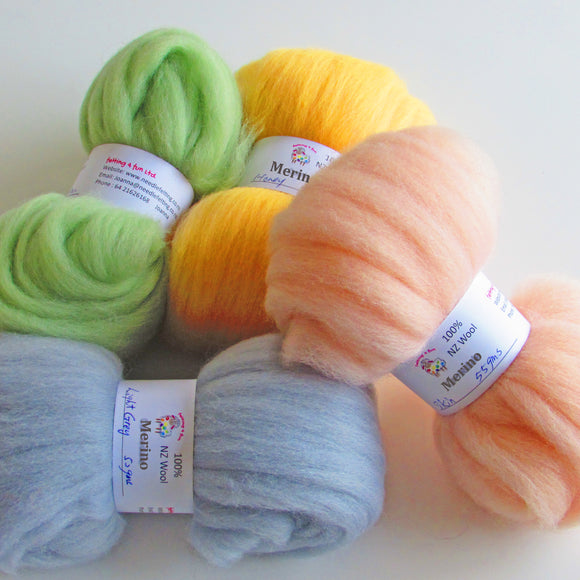 30+ colours Merino Wool Sliver - 20 grams