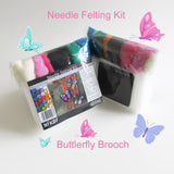 Needle Felting DIY Kit - Butterfly Brooch