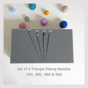8 Beginner Felting Needles for needle felting - Triangle blade