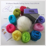 Needle Felting Starter Pack - 9 Colours pack (5 choices)