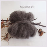 100 grams Natural Colour Wool Roving - Dark Grey