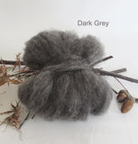 100 grams Natural Colour Wool Roving - Silver