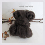 NZ Natural Colour Wool Roving – 4 Undyed Colours | 100g