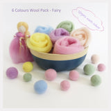 NZ Wool Roving Pack For Felting - 6 colours pack